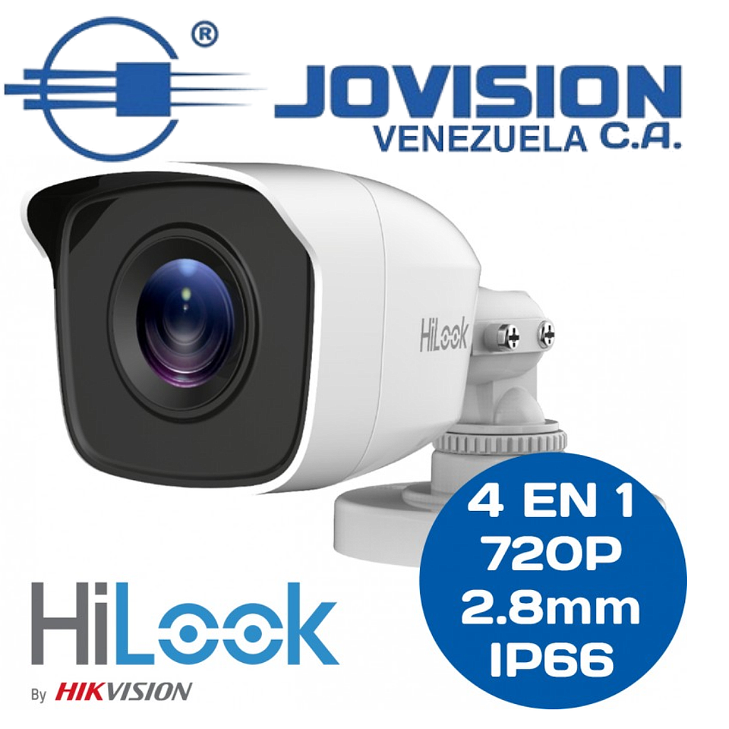 Camara Bullet Metalica HiLook By Hikvision 720p 4 en 1 lente 2.8mm Model HLB110M