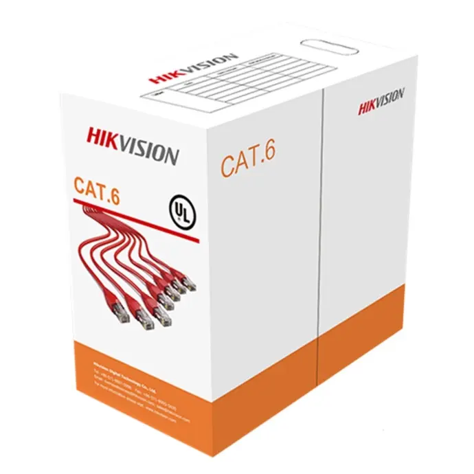 (DS-1LN6-UU) Hikvision - Cable UTP Categoria 6 100% Cobre Interior Naranja [Caja 305 metros]