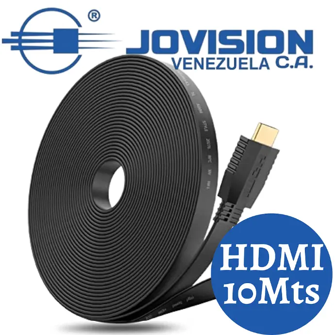 Cable Hdmi a Hdmi Ultra Plano 10 Metros HD 1080p 3D Ps3 4kTv Bluray Xbox360 Dvi Hdtv Version 1.4v-+ Disponible Color Negro